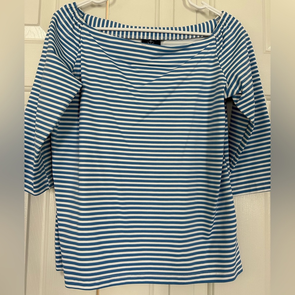 Boatneck Yacht Fashion Striped Women's Top